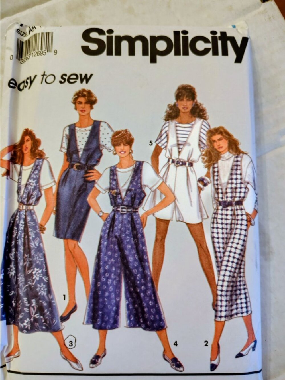 Simplicity pattern 7877 Jumpers-Long/Short/Split Skirt/Top Pt-Med